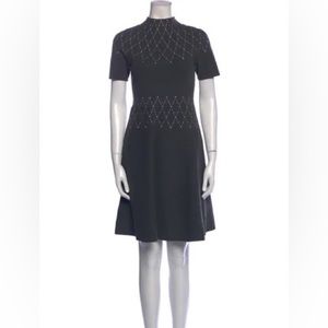 Sandro Embellished Mock Neck Mini Skater Dress EUR 38